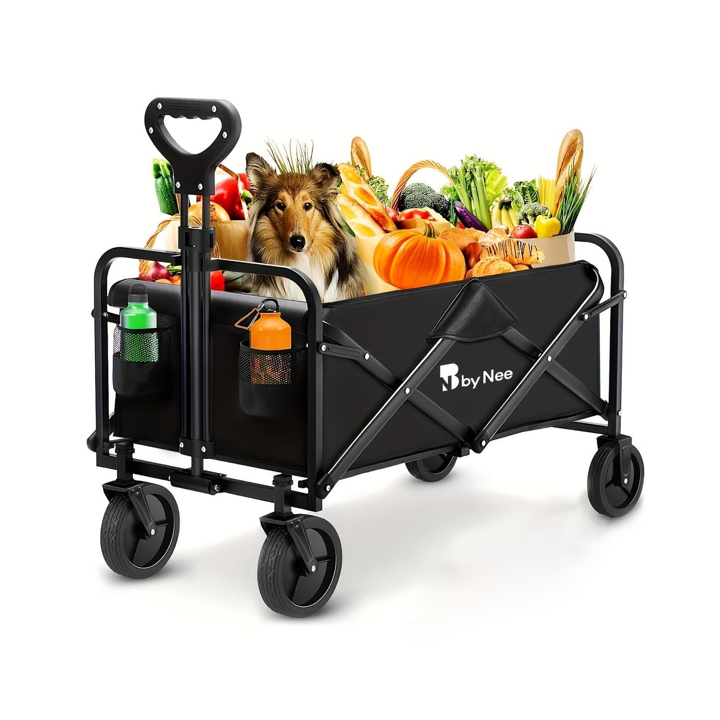 Collapsible Utility Wagon with All-Terrain Wheels