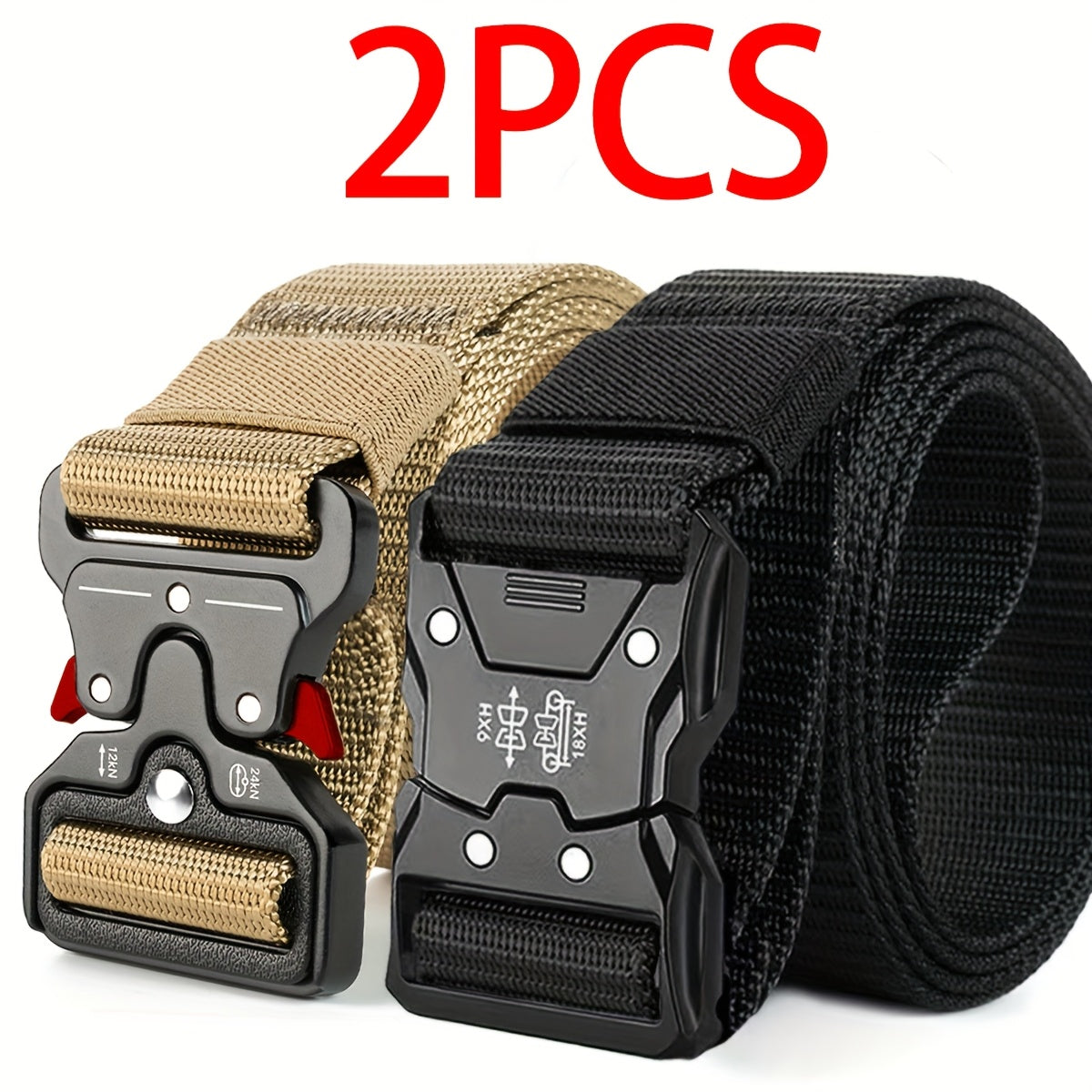 2pcs Belt with Quick Release Buckle