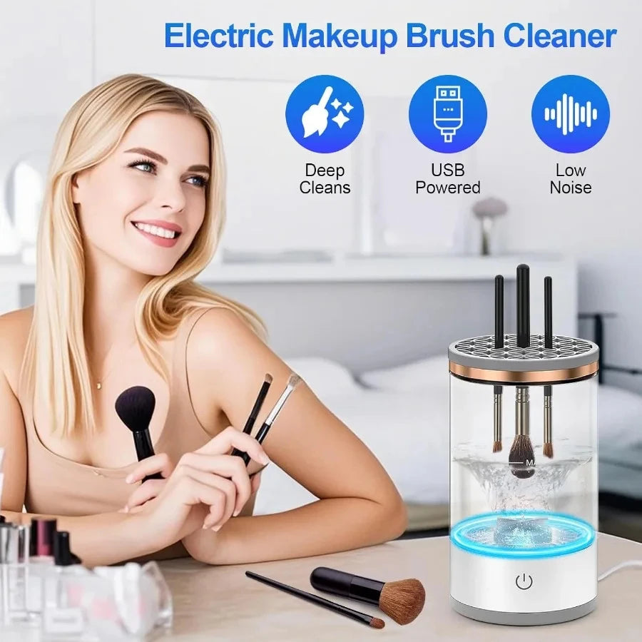 Automatic Makeup Brush Cleaner