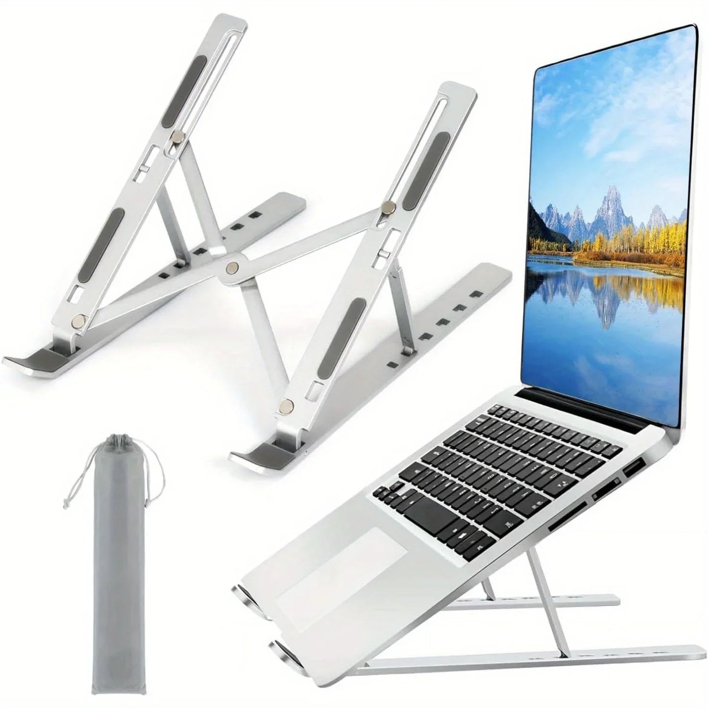 ElevatedDesk™ Adjustable Aluminum Laptop Stand