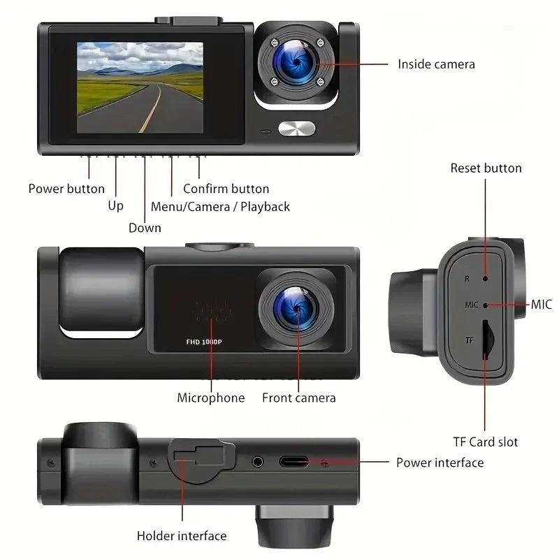 Dash Cam for Car Front And Rear Camera 1080P