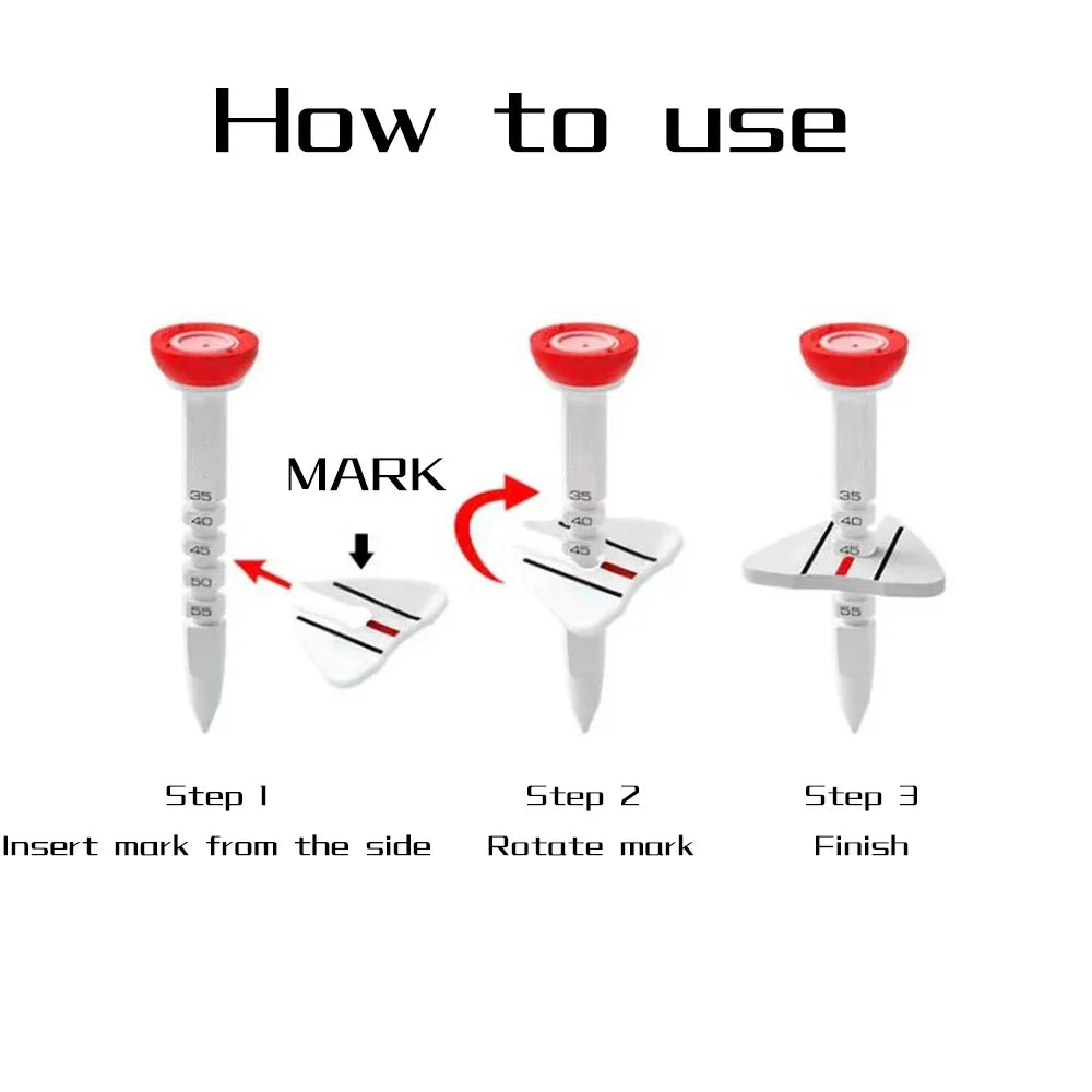 4 Pcs Adjustable-height Golf Tee