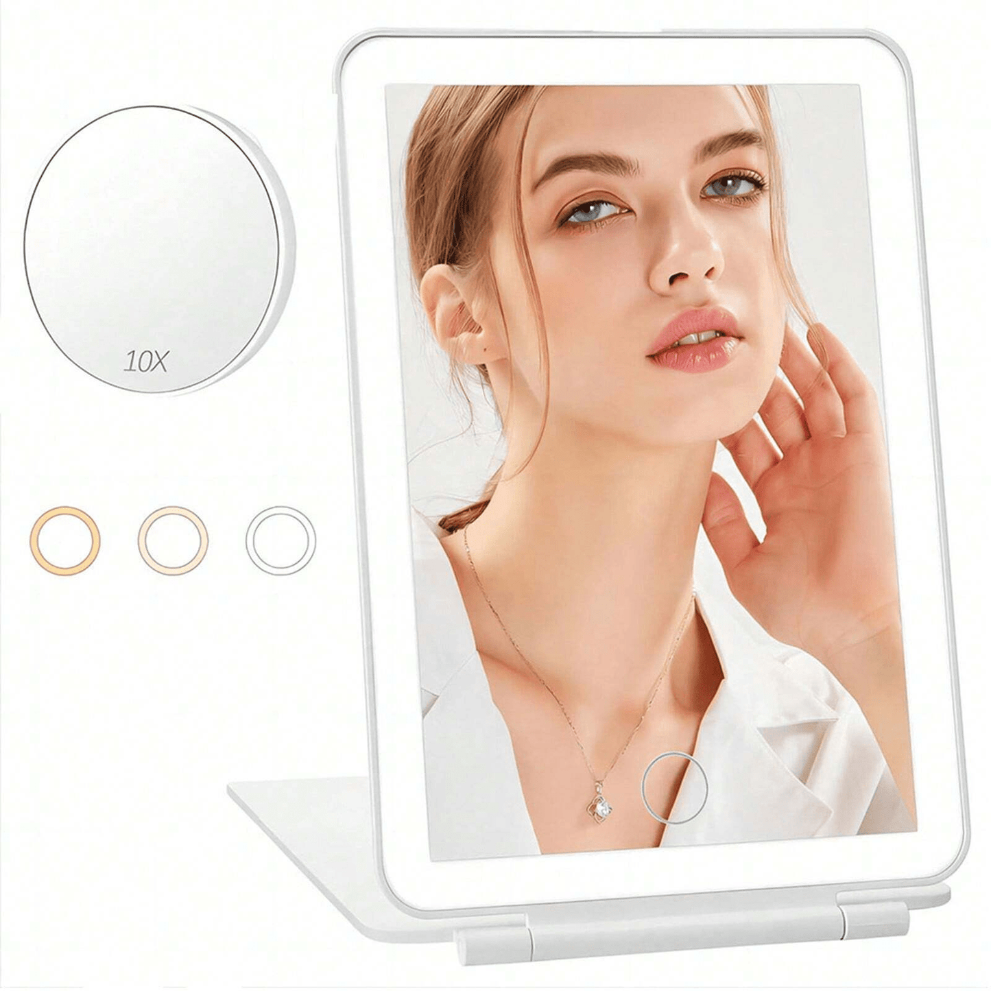 Travel Makeup Mirror with 10X Magnifying Mirror