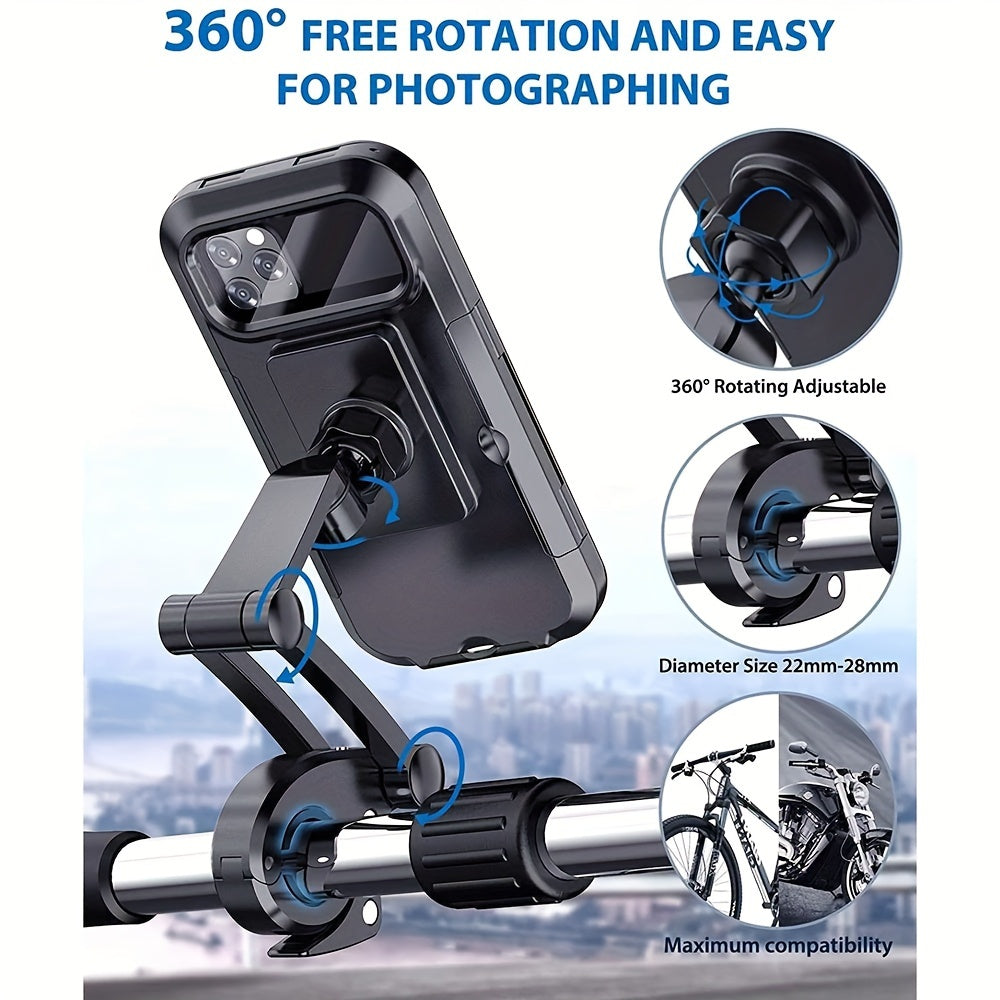 Waterproof Phone Mount – 360° Rotating Handlebar Holder
