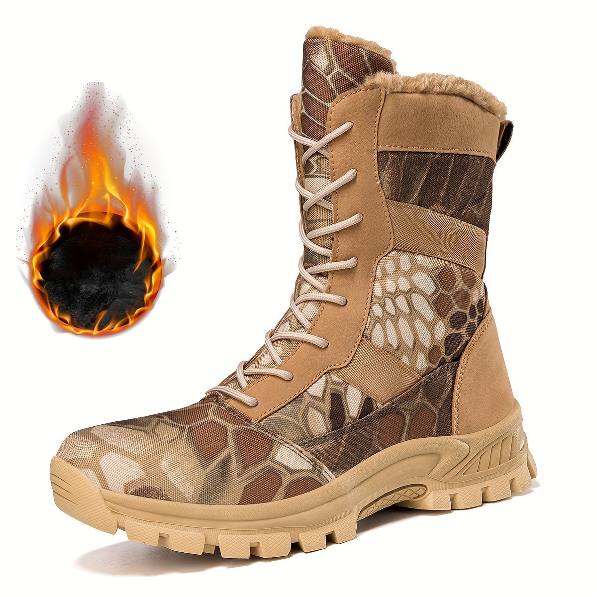 Men's Camo Insulated Hiking Boots