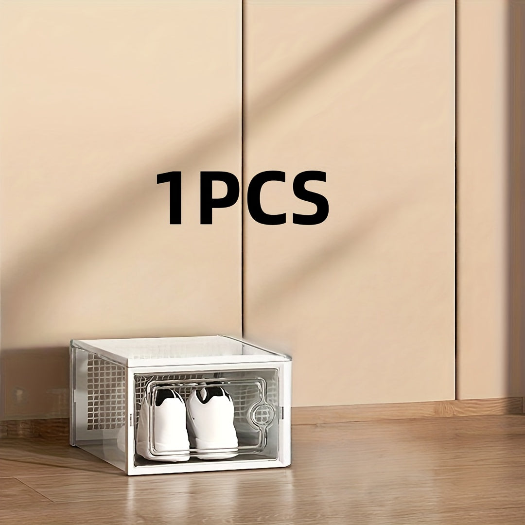 Stackable Clear Shoe Storage Box with Lid