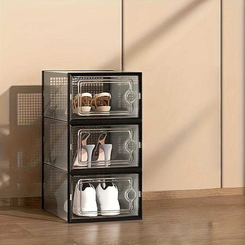 Stackable Clear Shoe Storage Box with Lid