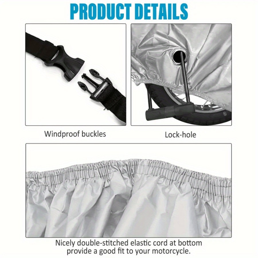 Water-resistant polyester motorcycle cover material close-up