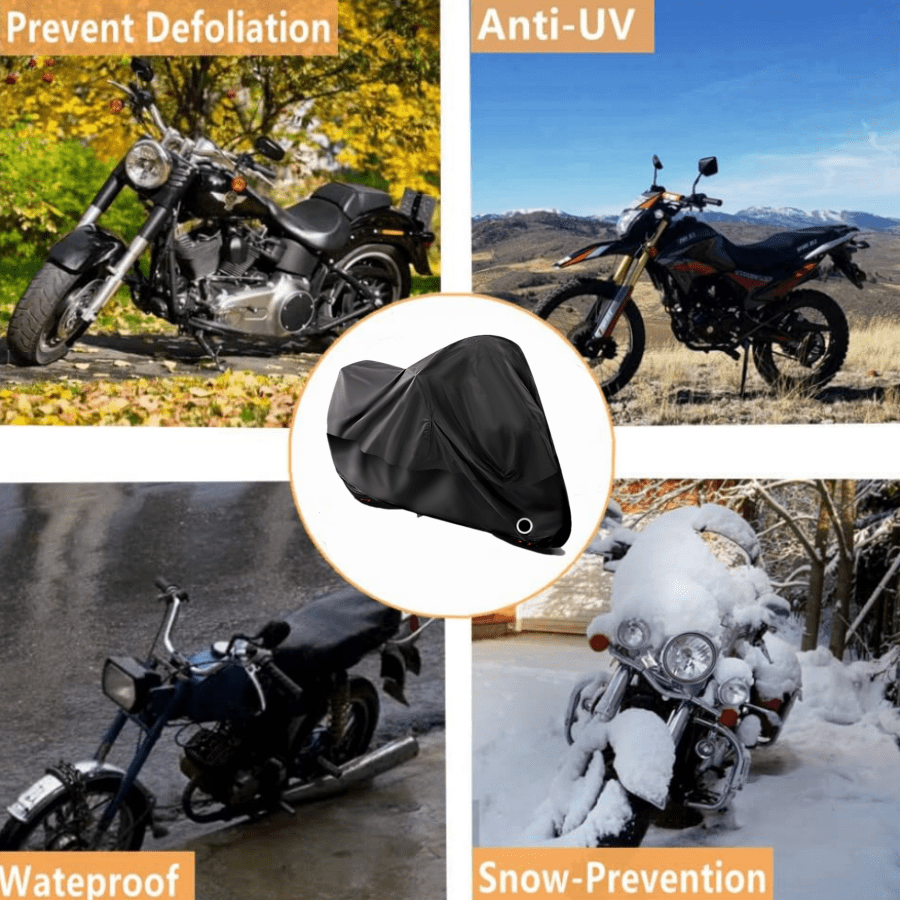 All-Season Motorcycle Cover – Waterproof with Lock Holes