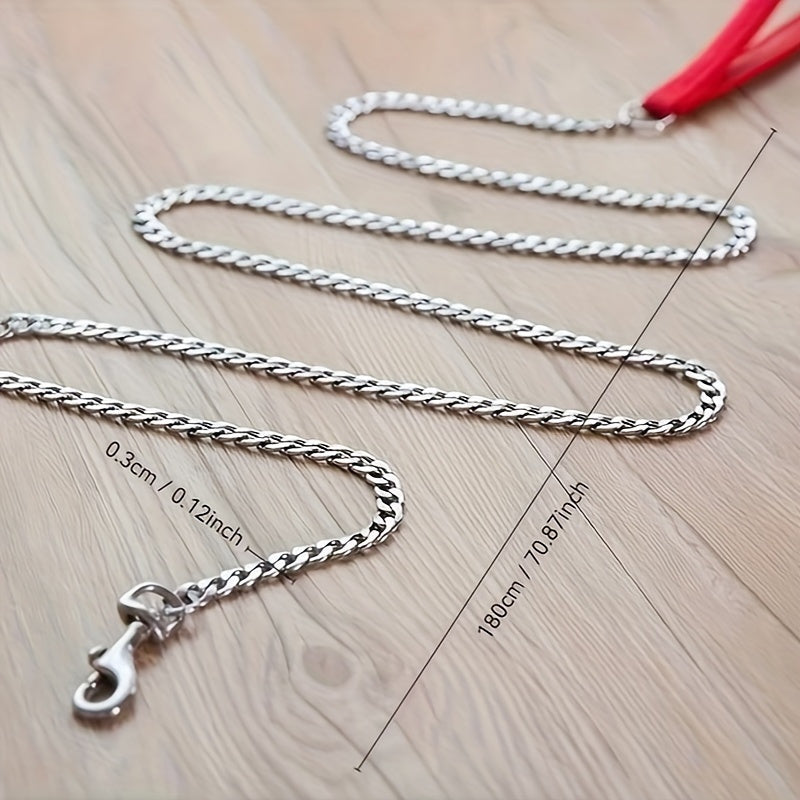 Flat Iron Chain Dog Leash