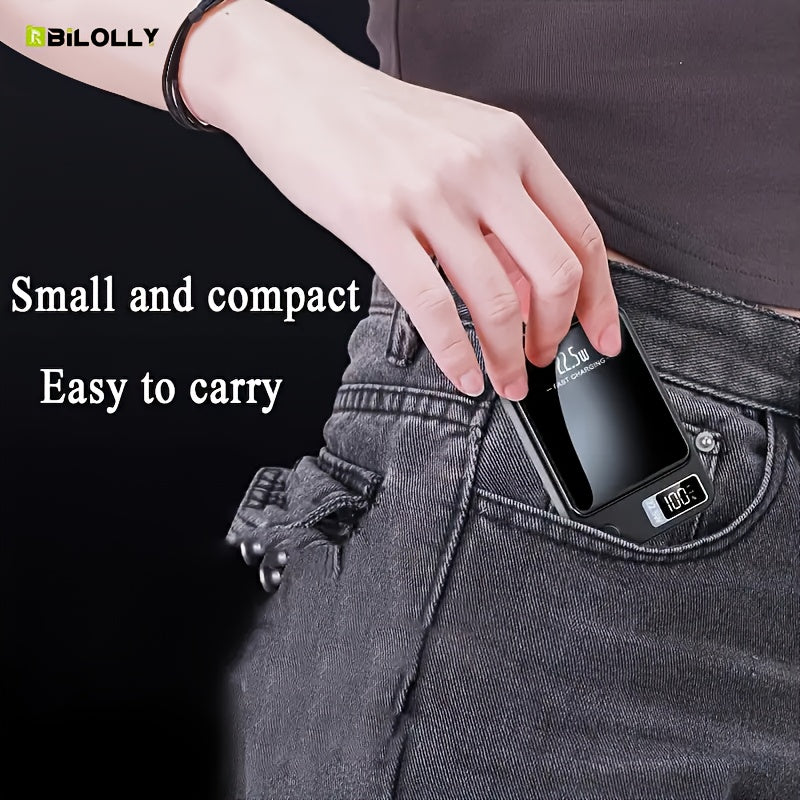 Portable magnetic power bank showing slim design