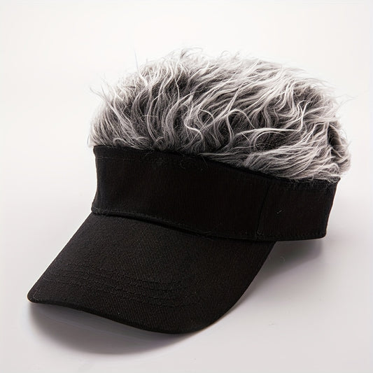 mens adjustable cotton visor cap black sun hat