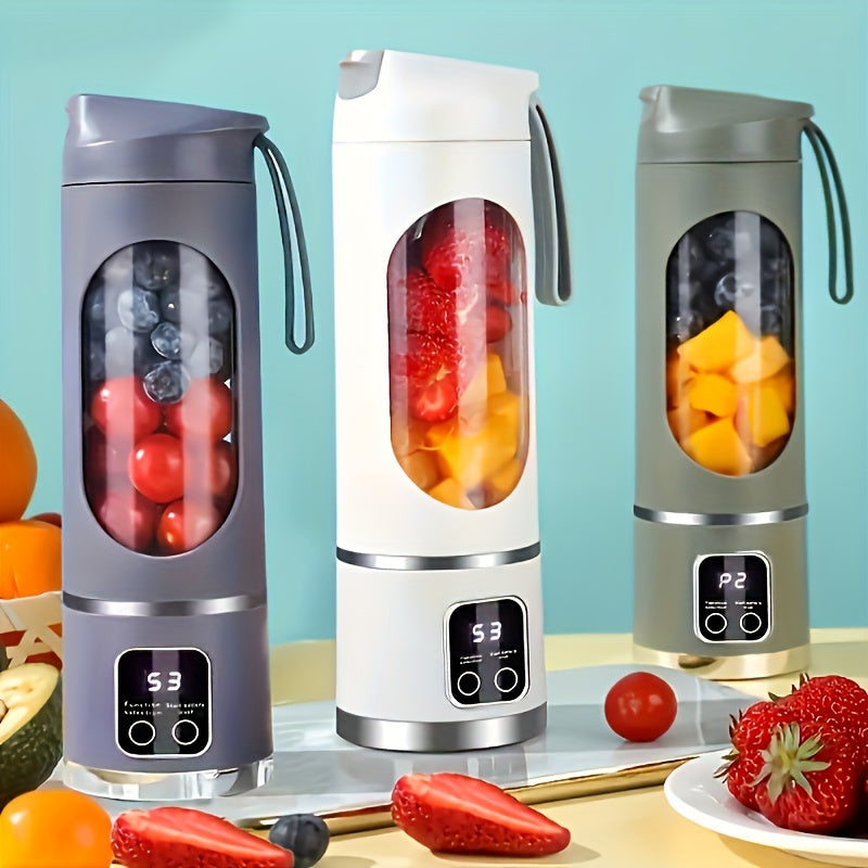 Portable USB rechargeable blender with fruit inside