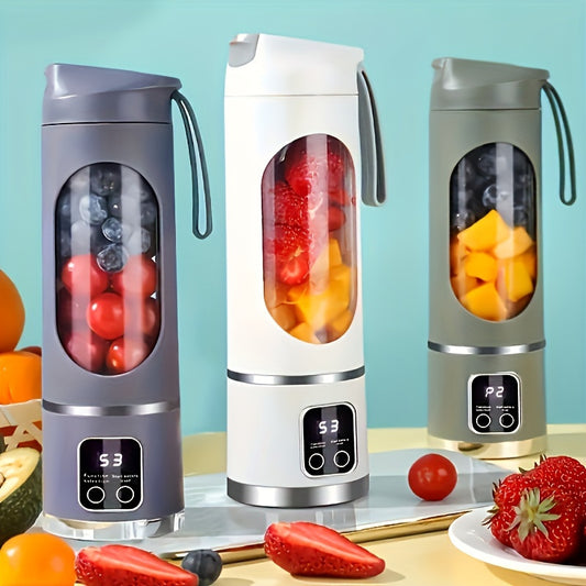 Portable USB rechargeable blender with fruit inside