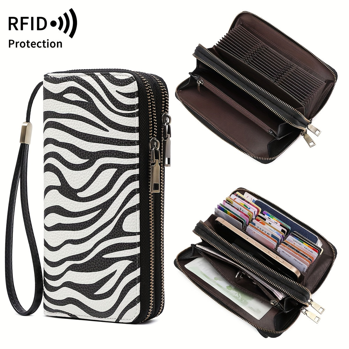 Retro Large Capacity Wallet with RFID Blocking