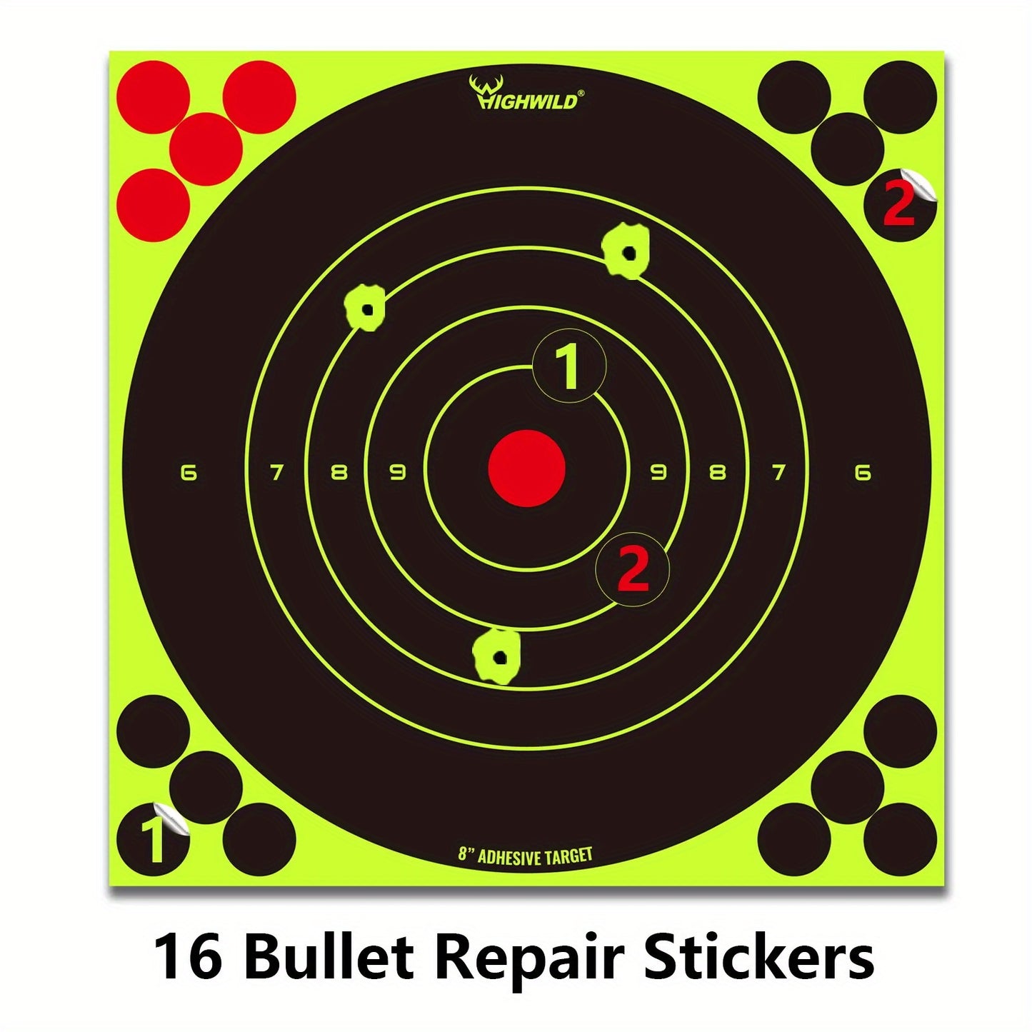 50-Pack 8-Inch High-Visibility Shooting Targets
