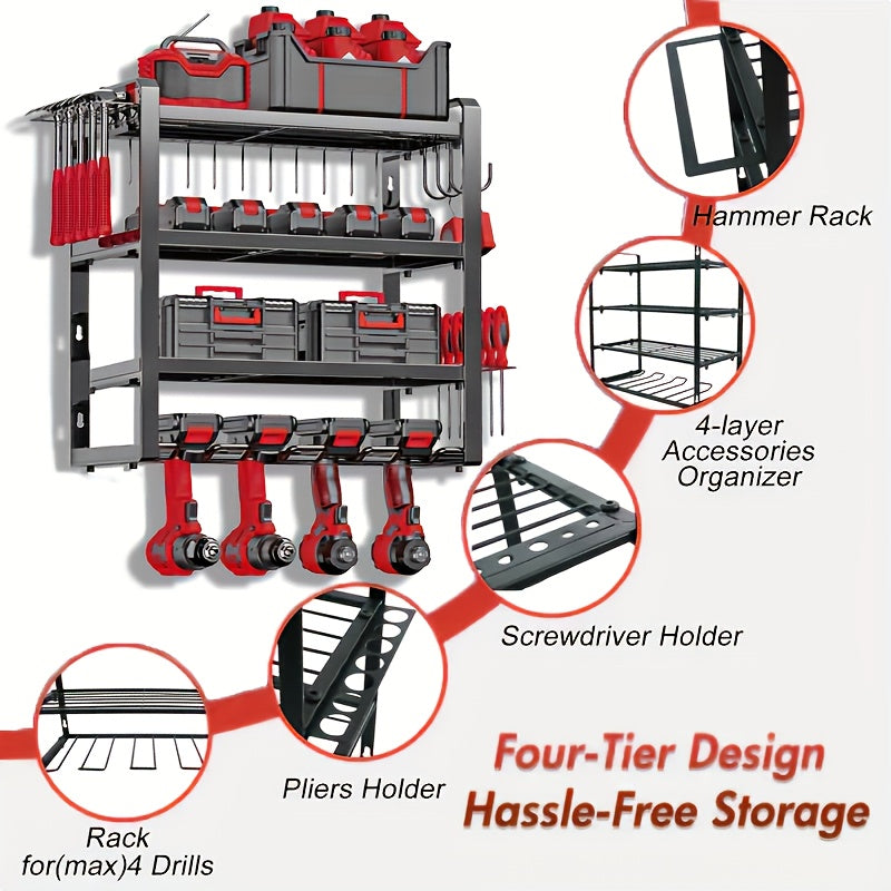 Wall-Mounted Organizer for Power Tools