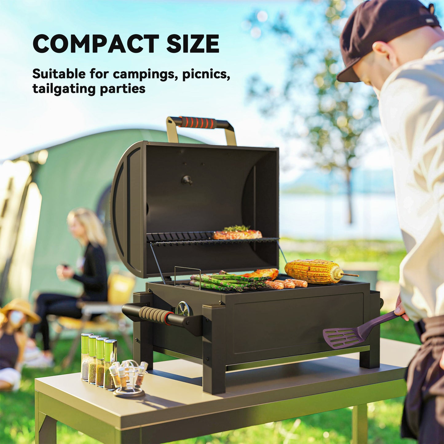 Charcoal Smoker with 235 sq.in. Cooking Area