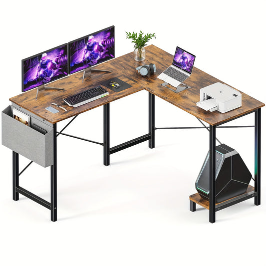 L-Shaped Wooden Gaming Desk