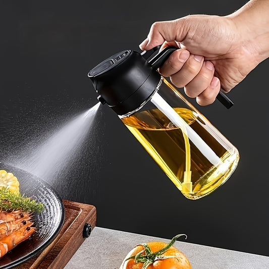 2 in 1 olive oil sprayer and pour bottle kitchen oil dispenser