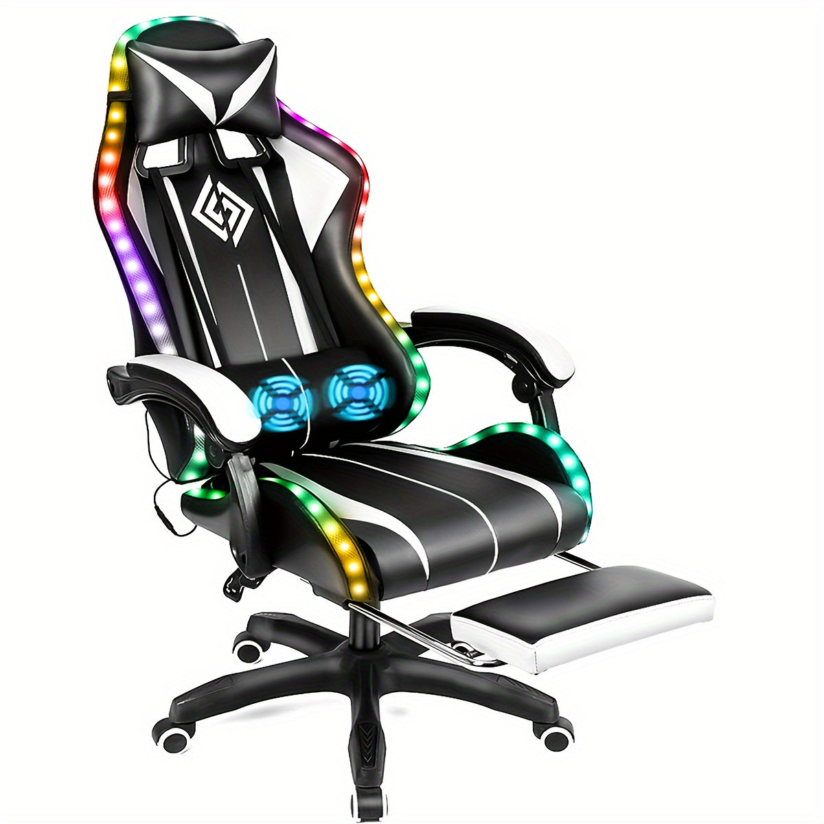 RGB Gaming Chair with LED Lights and Massage.