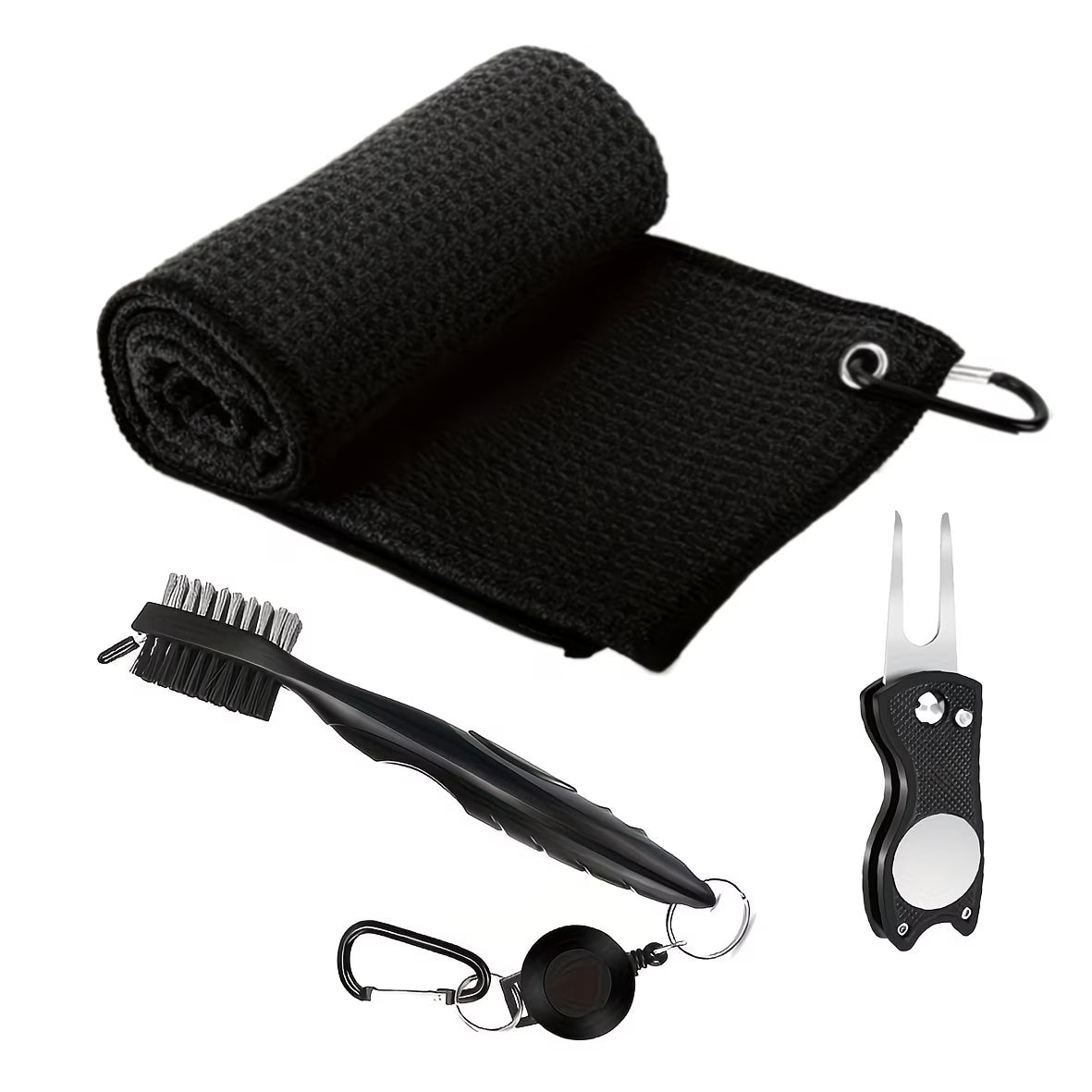 Golf Club Brush and Towel Cleaner Kit