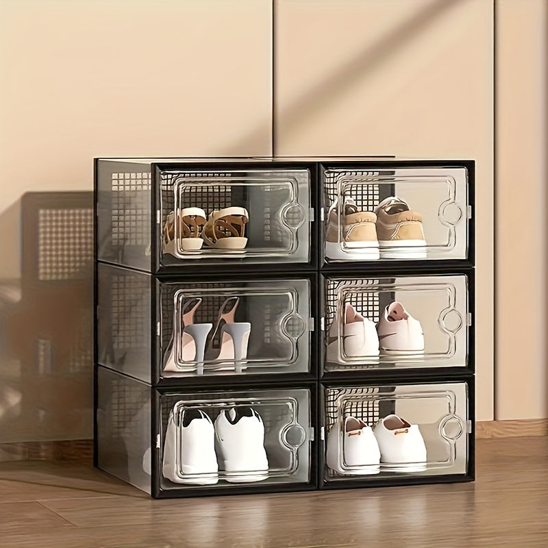 Stackable Clear Shoe Storage Box with Lid