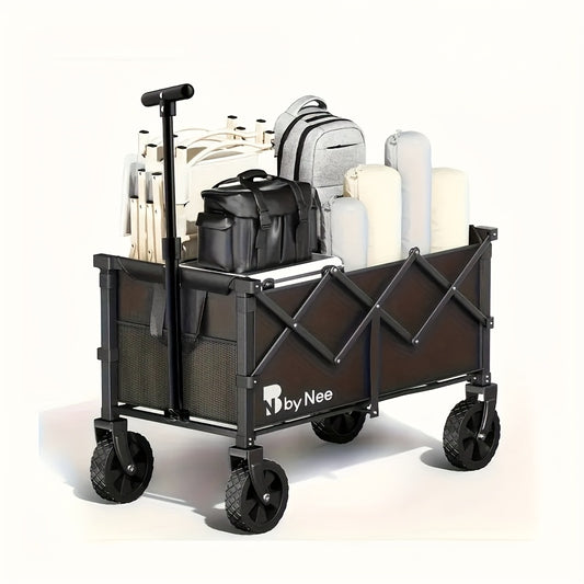 Heavy-duty collapsible wagon with pull handle
