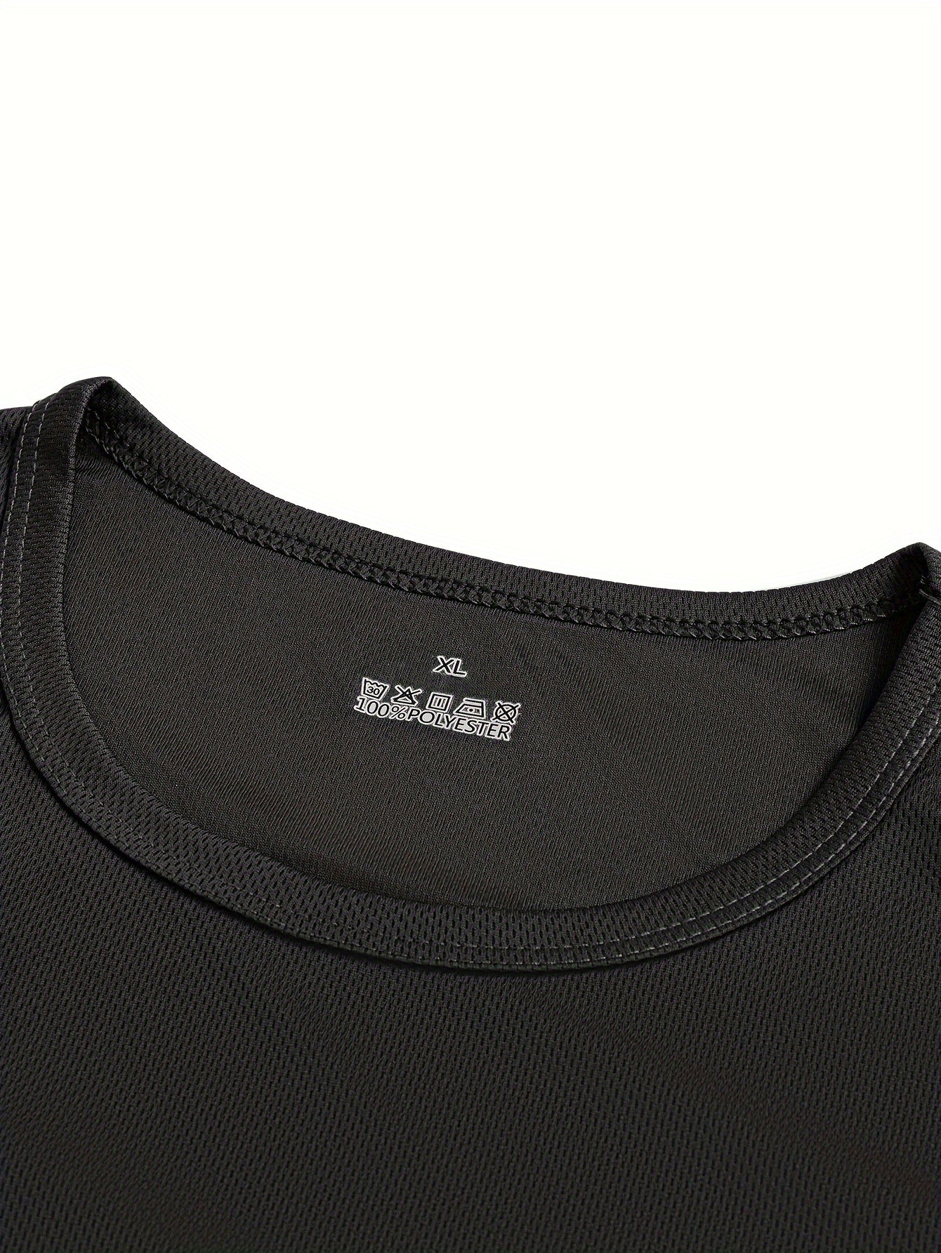 5-Piece Men's Quick-Dry Breathable Crew Neck Shirts