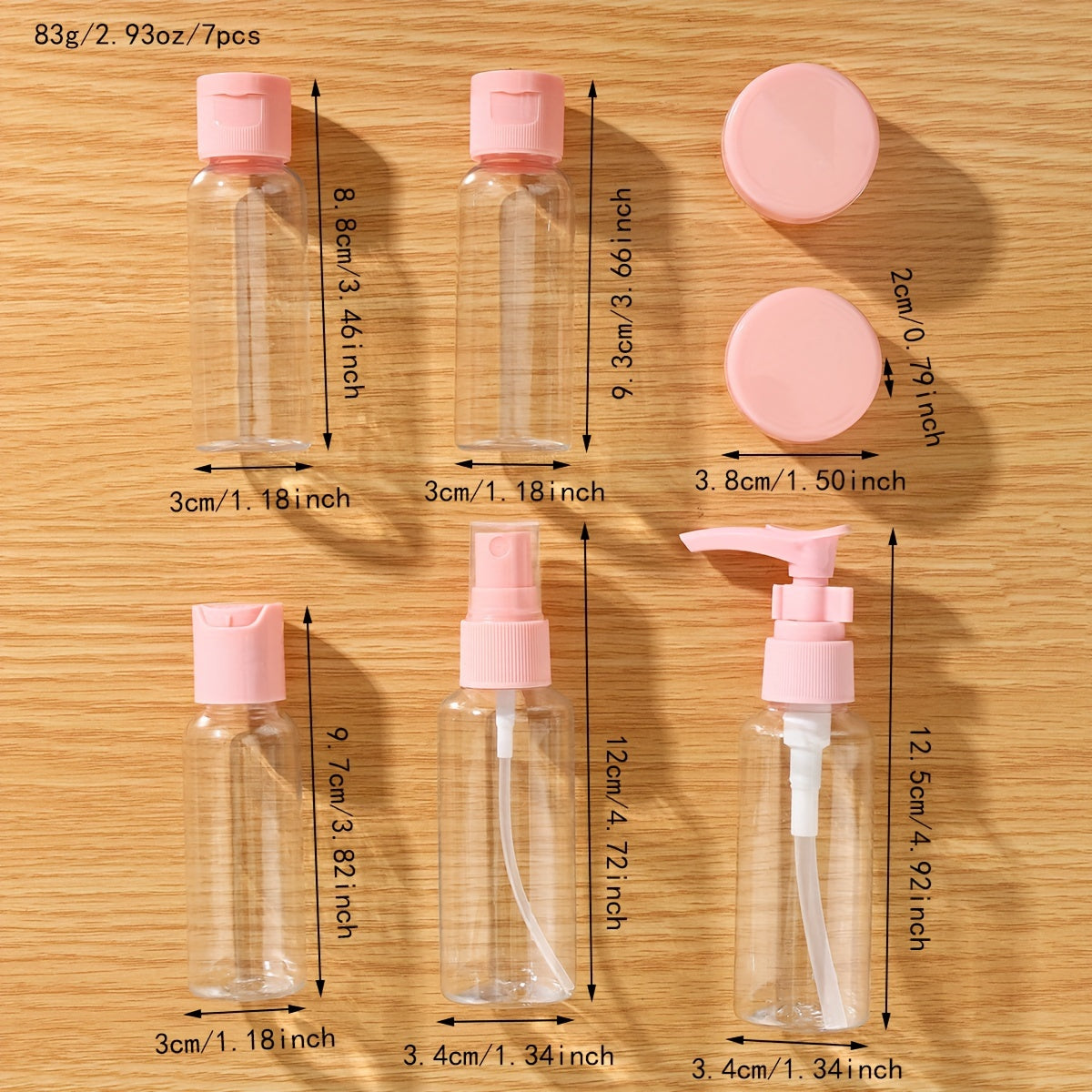 Travel-Sized Refillable Toiletry Bottles Kit