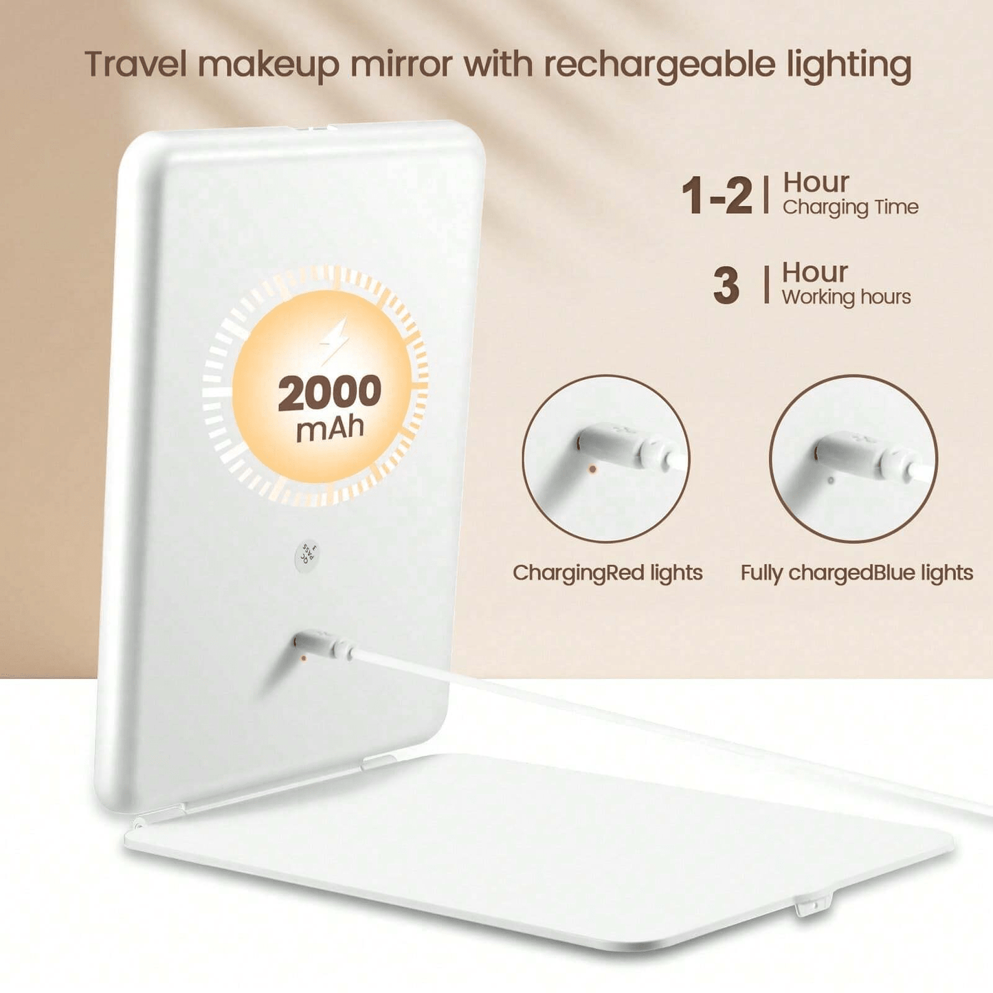 Travel Makeup Mirror with 10X Magnifying Mirror