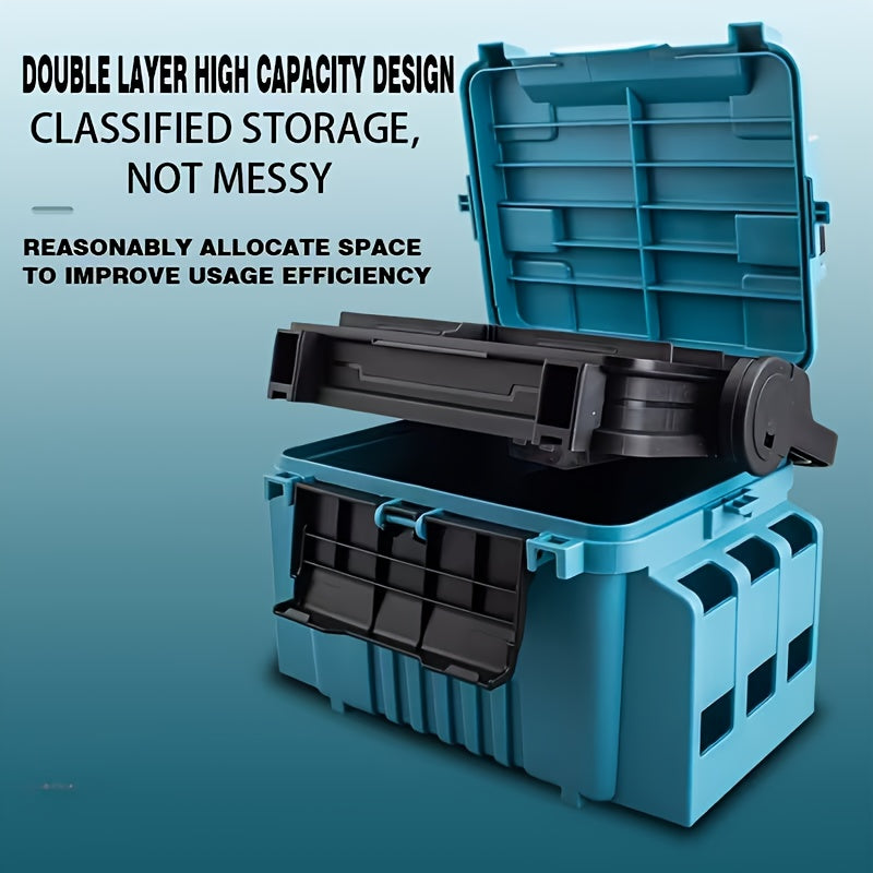 Fishing Tackle Box with Rod and Cup Holders