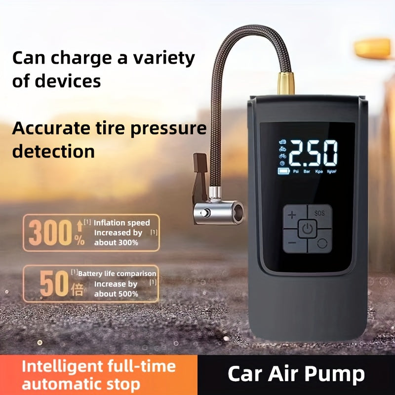 Portable tire inflator hose and nozzle attachments
