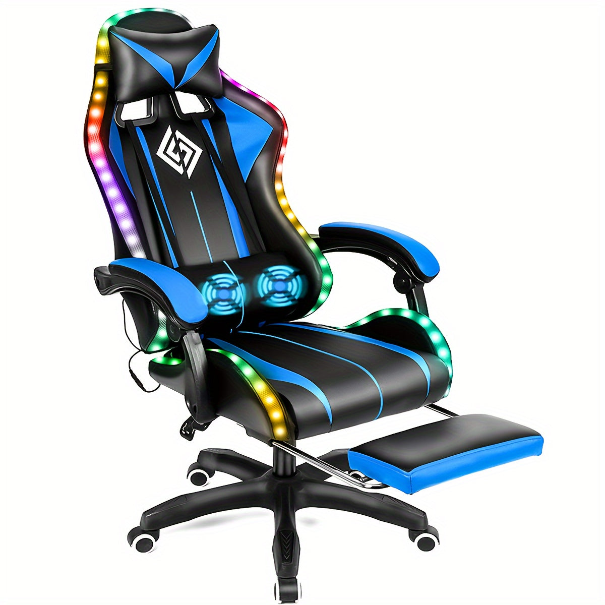 RGB Gaming Chair with LED Lights and Massage.