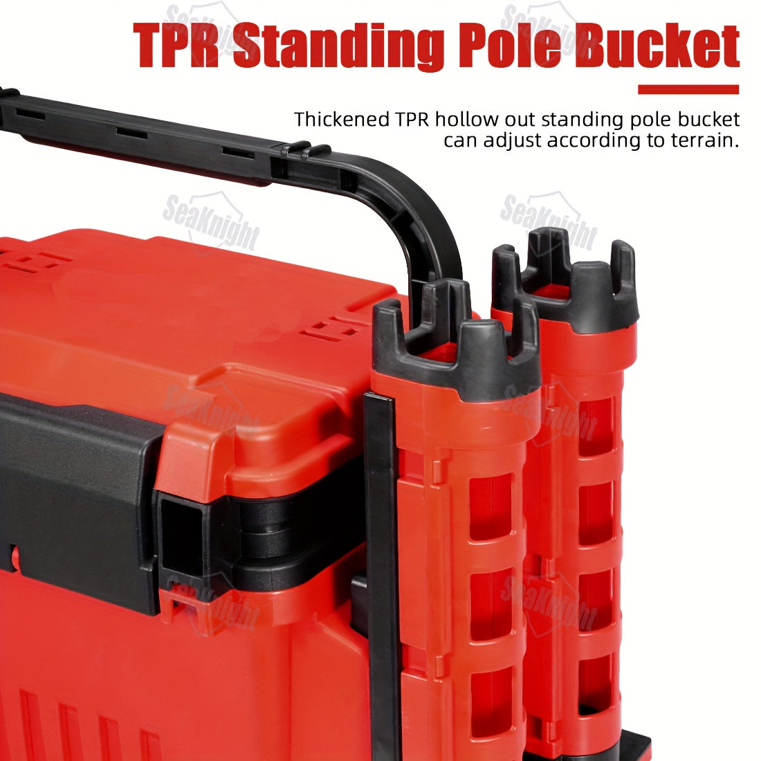 Fishing Tackle Box with Rod Holders