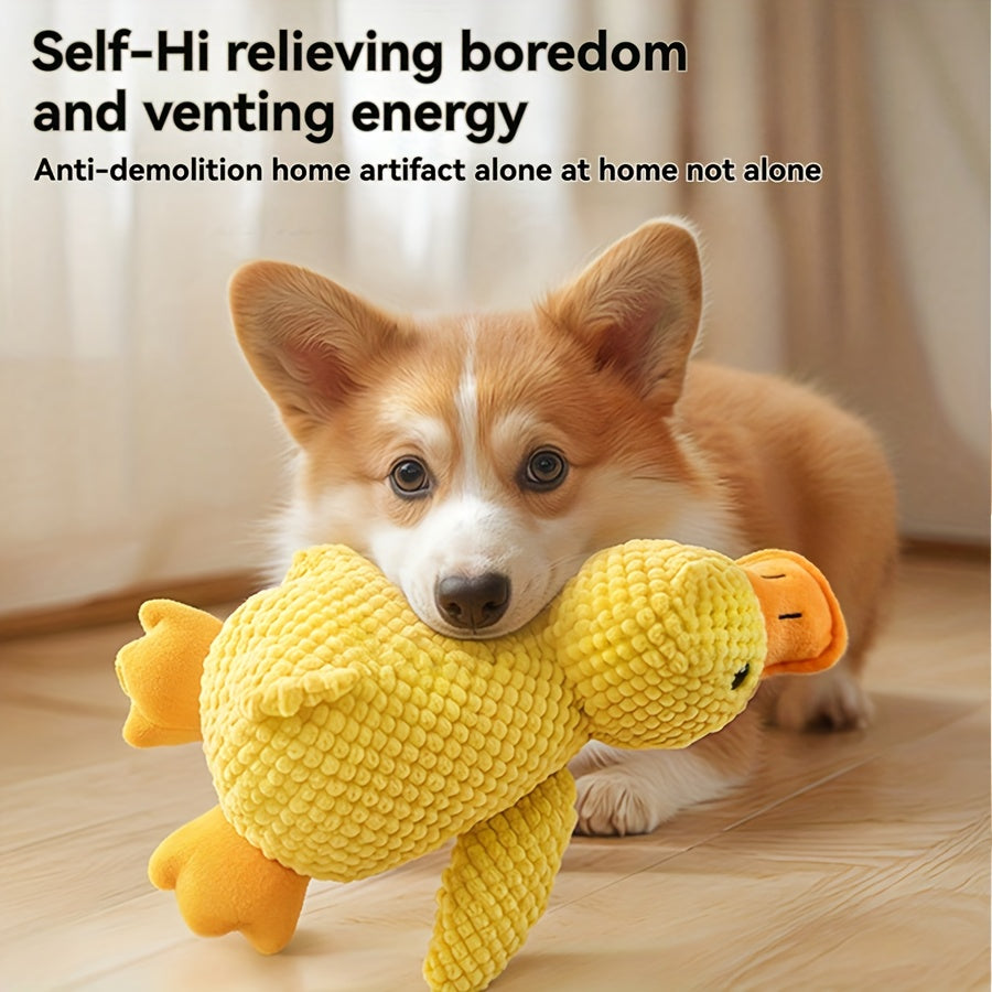 Plush Duck Dog Toy with Squeaker