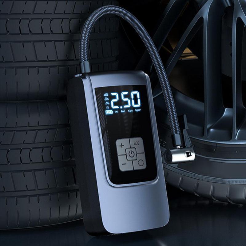 Portable wireless tire inflator with digital display
