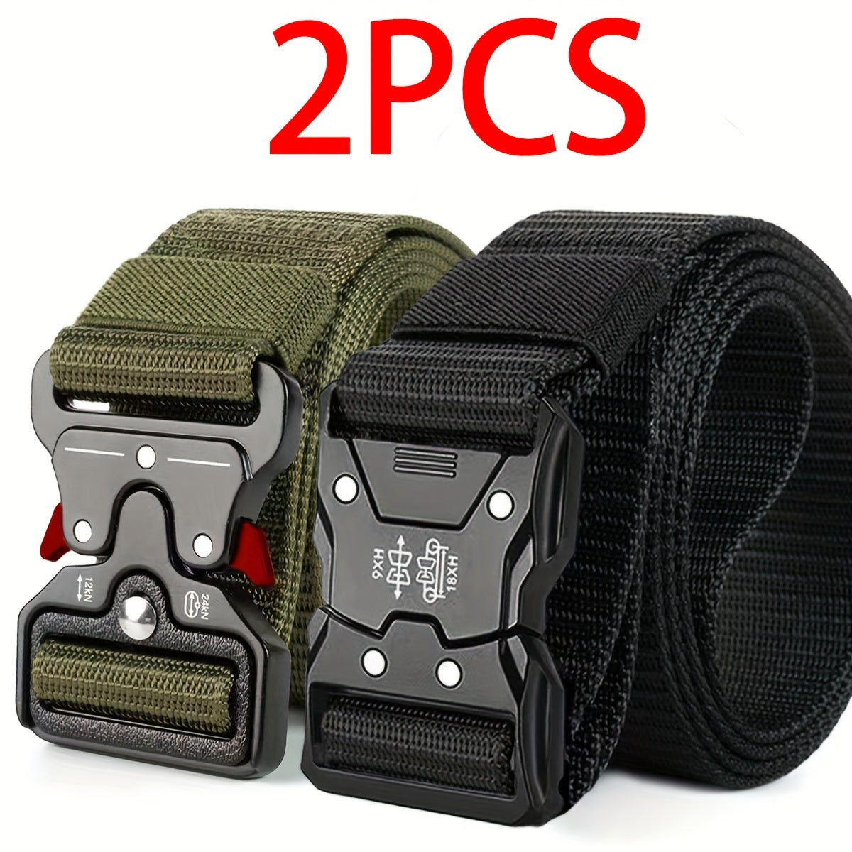 2pcs Belt with Quick Release Buckle