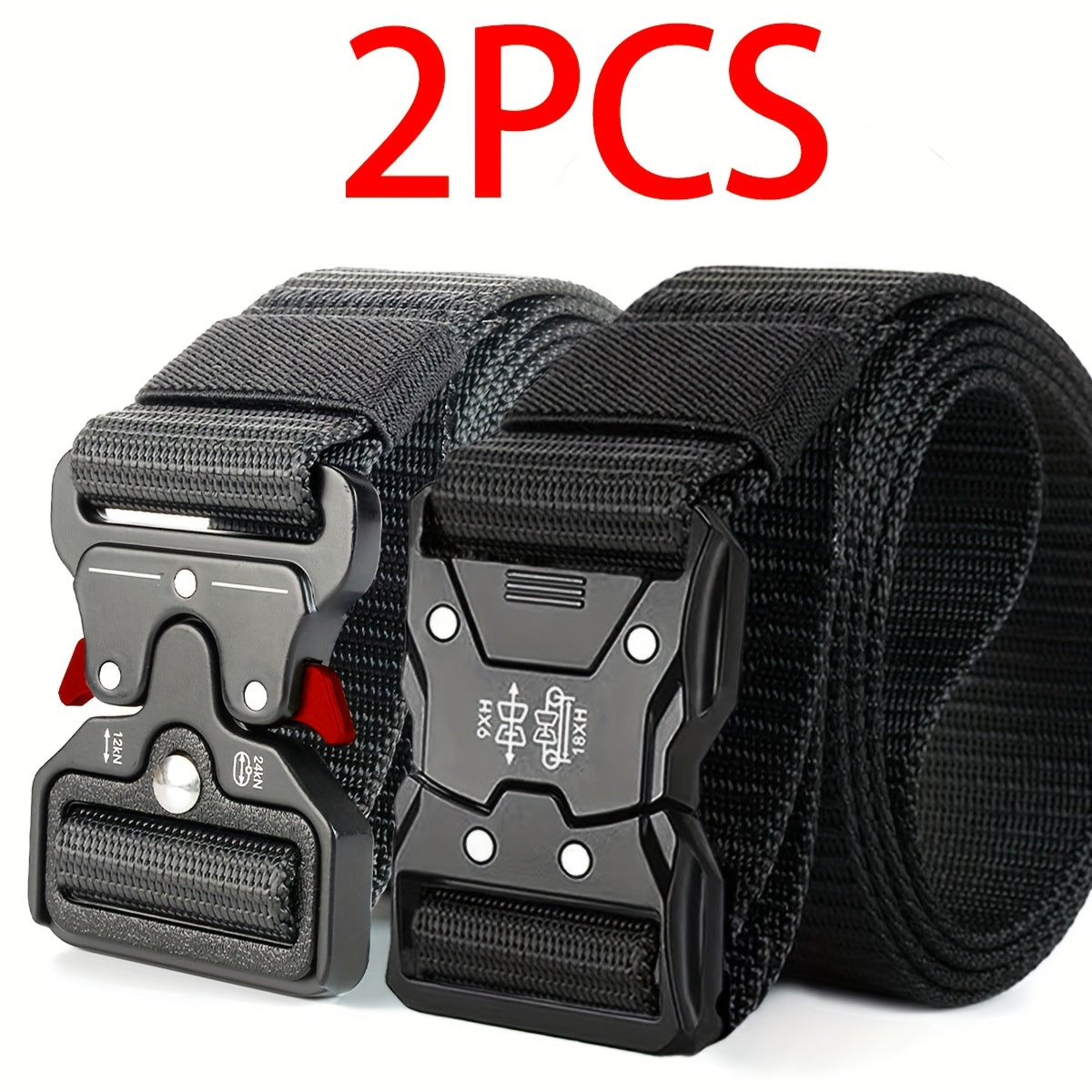 2pcs Belt with Quick Release Buckle