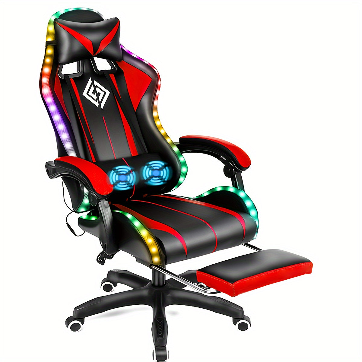 RGB Gaming Chair with LED Lights and Massage.