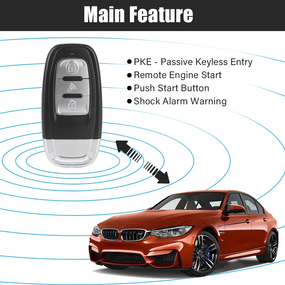 Keyless Entry System Remote Start Kit with Smartphone Control