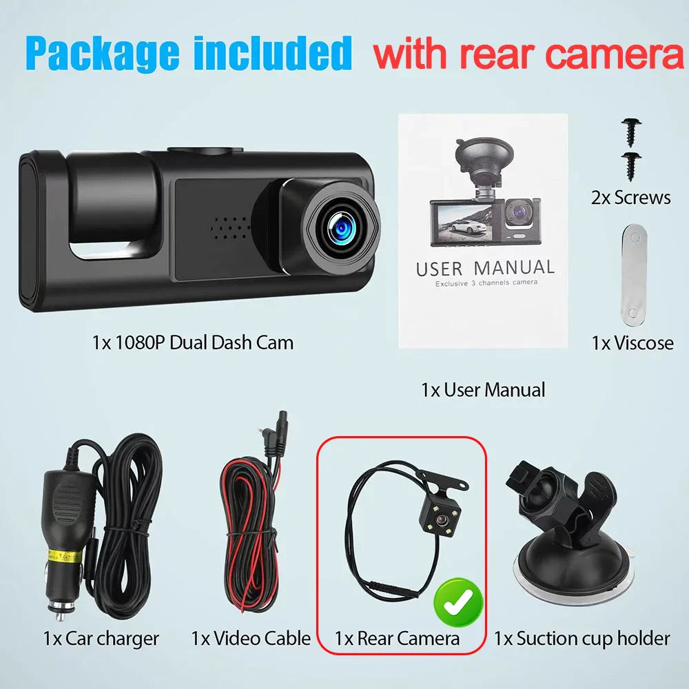 Dash Cam for Car Front And Rear Camera 1080P