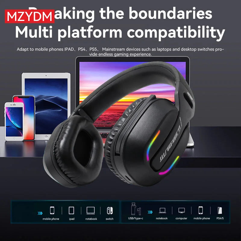 Wireless Gaming Headset: 2.4G/Wired/Bluetooth