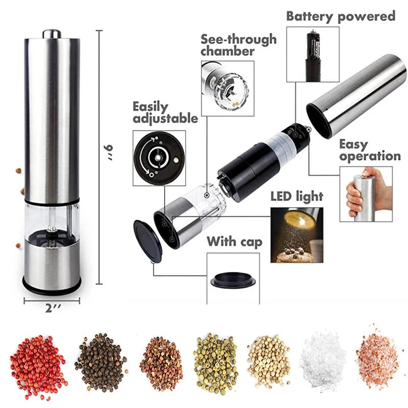 Stainless Steel Electric Pepper Grinder