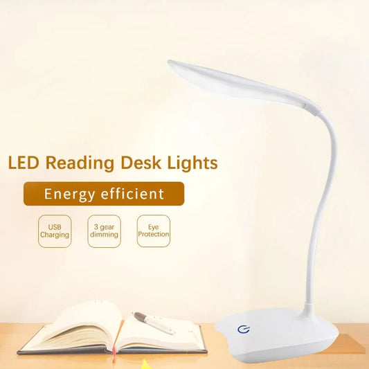 LED Desktop Desk Lamp USB Rechargeable