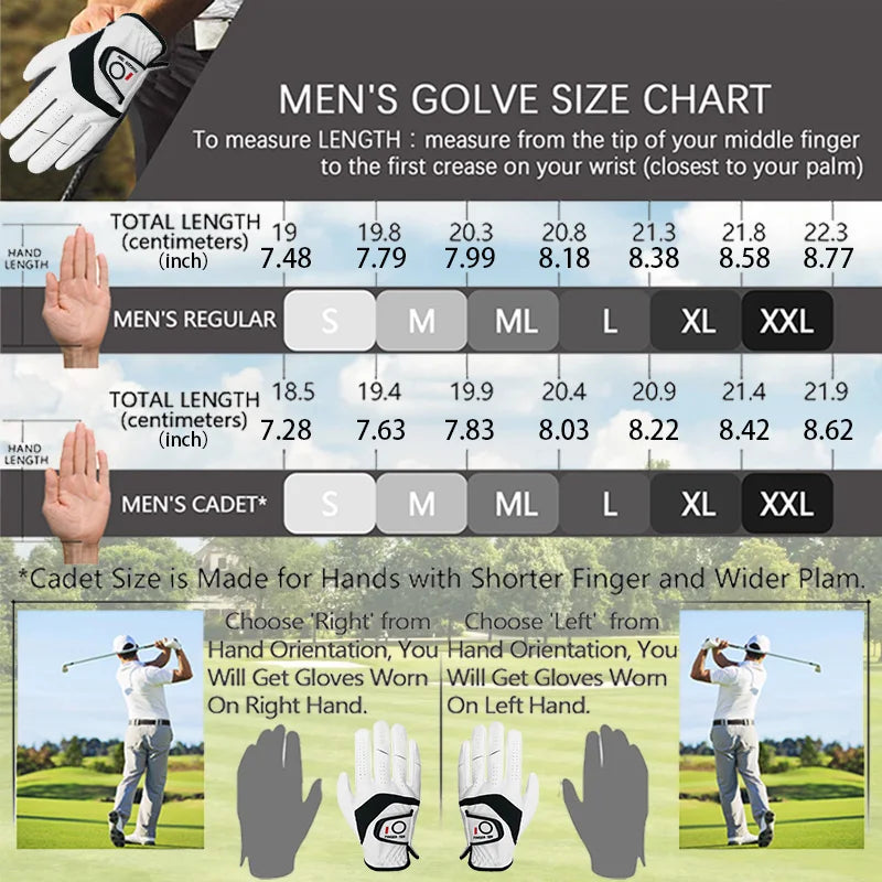 5 Pcs Golf Gloves Men