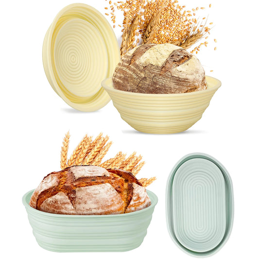 Foldable Silicone Sourdough Bread Proofing Baskets