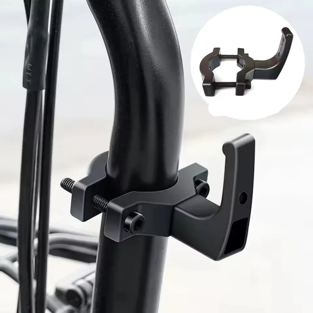 mounted motorcycle helmet storage hook installed