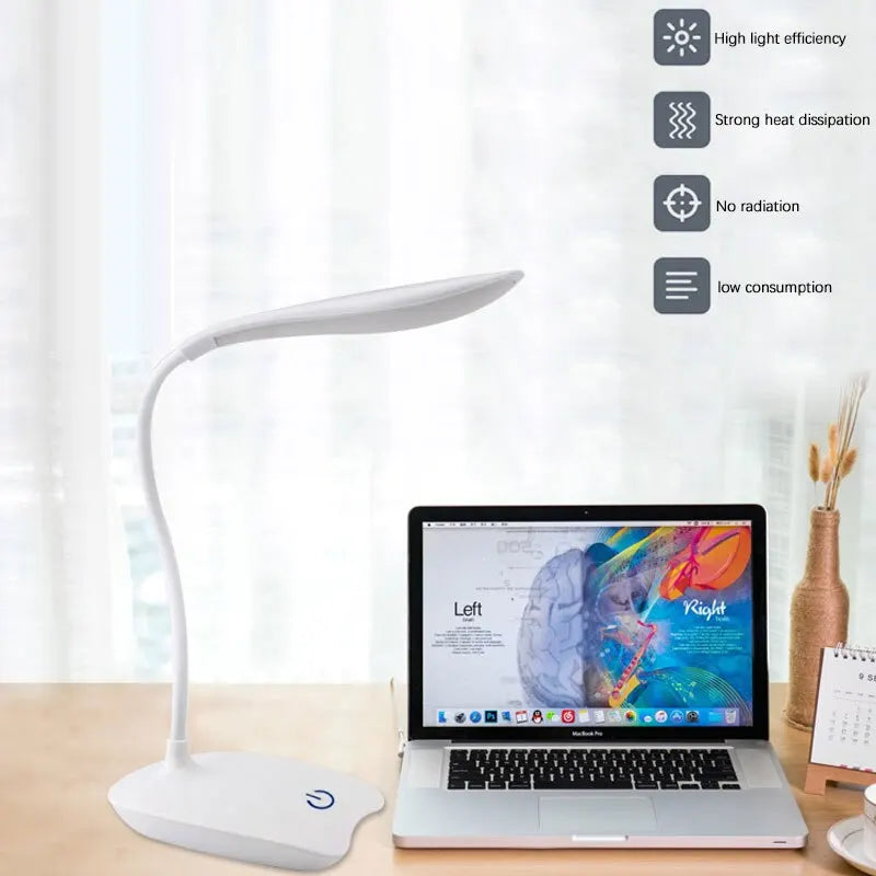 LED Desktop Desk Lamp USB Rechargeable