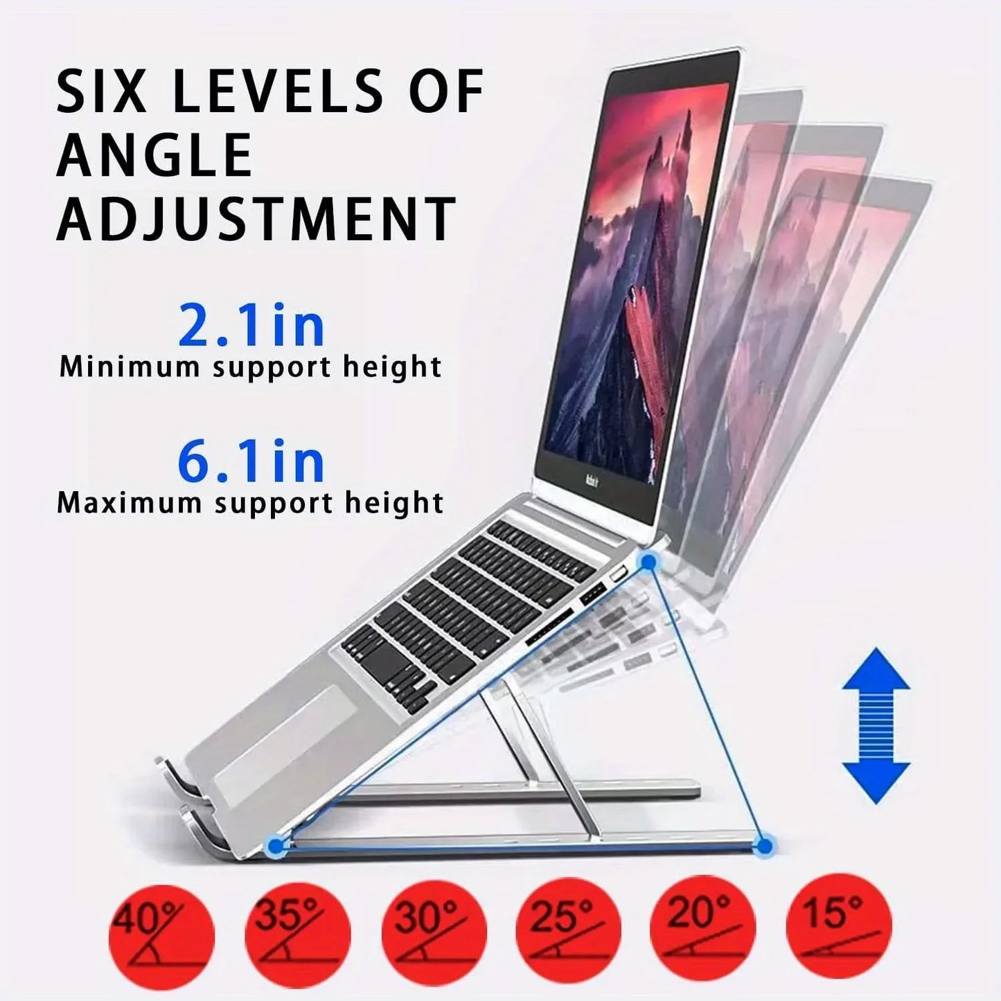 ElevatedDesk™ Adjustable Aluminum Laptop Stand